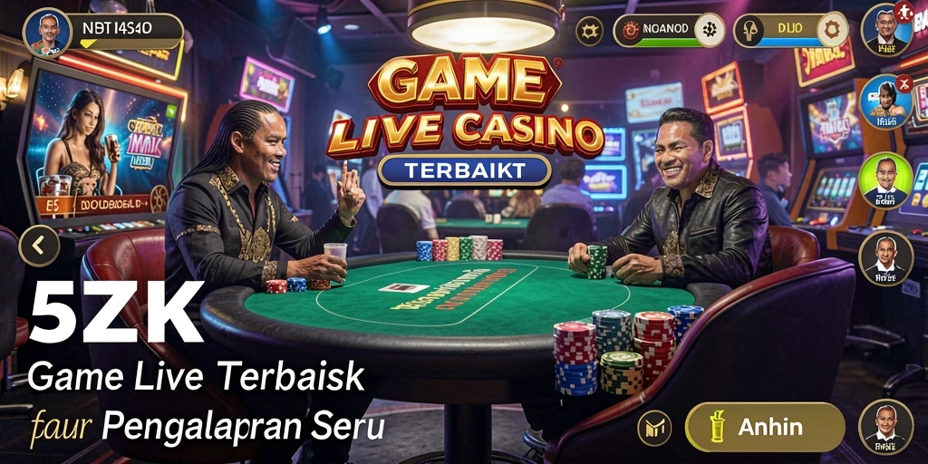 Gameplay Live Casino yang seru dan interaktif di 5ZK.