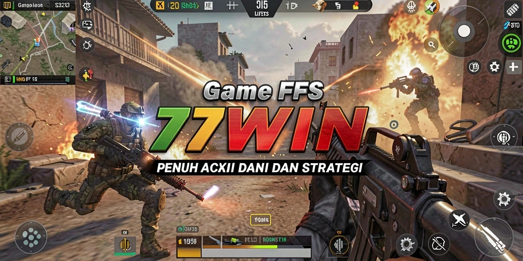 Screenshot gameplay <strong>77WIN</strong> yang menampilkan aksi pertempuran yang intens.