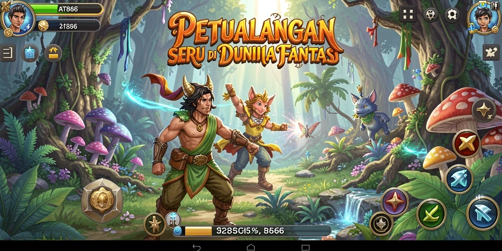 Tampilan gameplay AT866 yang menawan di dunia petualangan.