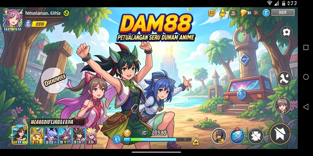 Gambaran gameplay DAM88 yang penuh warna dan karakter anime yang menarik.