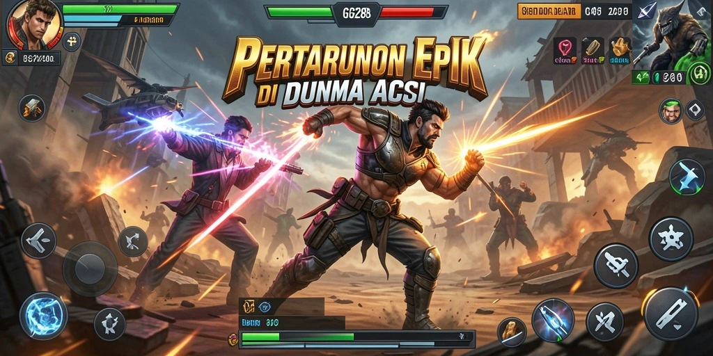 Screenshot utama GG288 menampilkan aksi pertarungan yang mendebarkan.