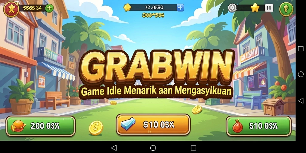 Screenshot menunjukkan gameplay santai dan menarik dari GRABWIN.