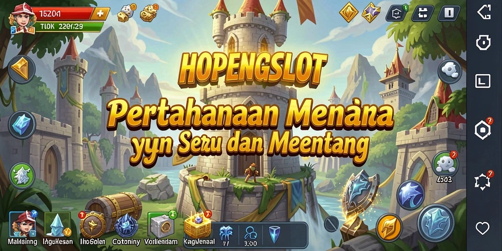 Gameplay seru HOPENGSLOT memperlihatkan strategi Tower Defense yang menegangkan.