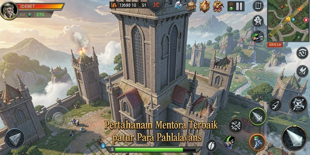Gameplay seru di IDEBET dengan strategi Tower Defense yang mendalam.