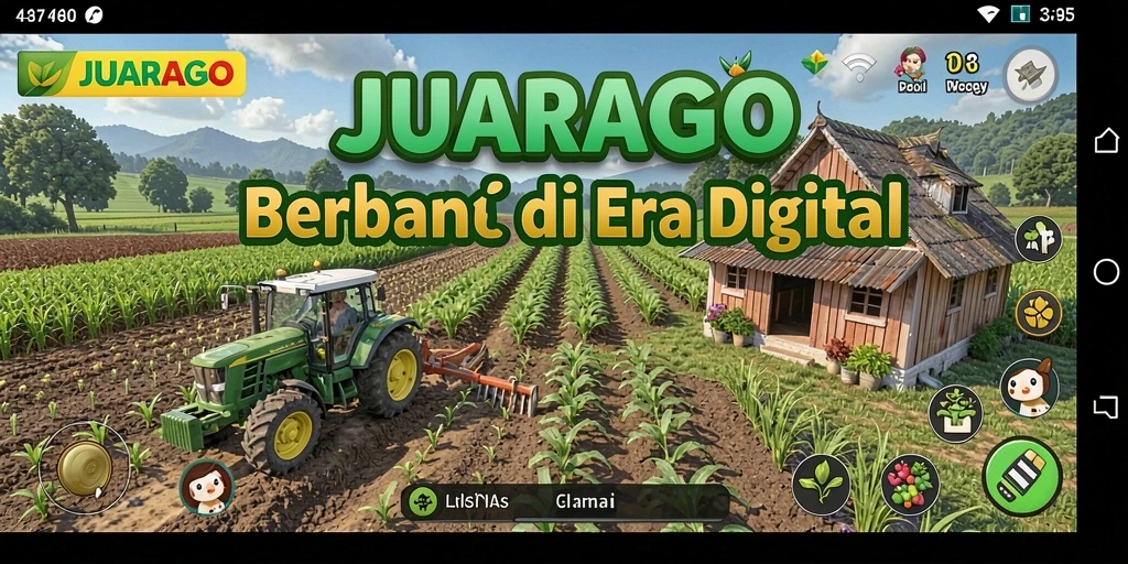 Tampilan menarik dari gameplay JUARAGO yang mencerminkan aktivitas bertani sehari-hari.