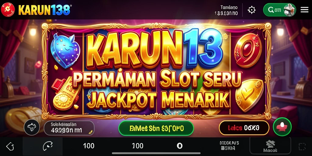 Tampilan utama gameplay <strong>KARUN138</strong> yang menampilkan slot menarik dan fitur bonus.