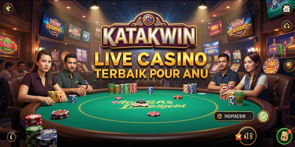 Tampilan gameplay KATAKWIN dengan dealer live yang profesional.