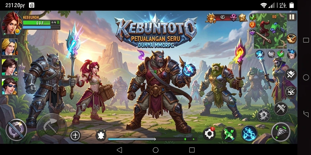 Tampilan gameplay KEBUNTOTO yang menakjubkan dan penuh aksi.