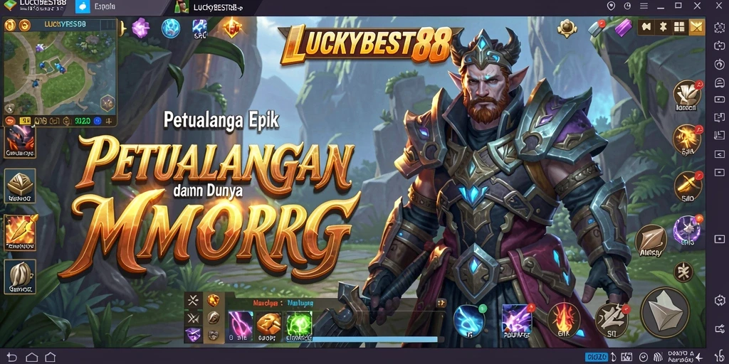Screenshot dari gameplay LUCKYBEST88 yang menunjukkan pertarungan epik.