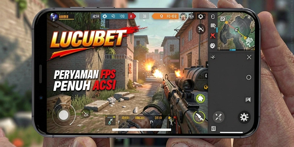 Tampilan menarik dari gameplay FPS LUCUBET yang intens.