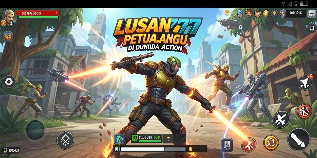Tampilan gameplay mendebarkan dengan aksi intens di LUSA777.