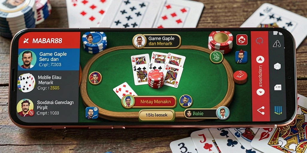 Tampilan gameplay MABAR88 menampilkan keseruan bermain Gaple.
