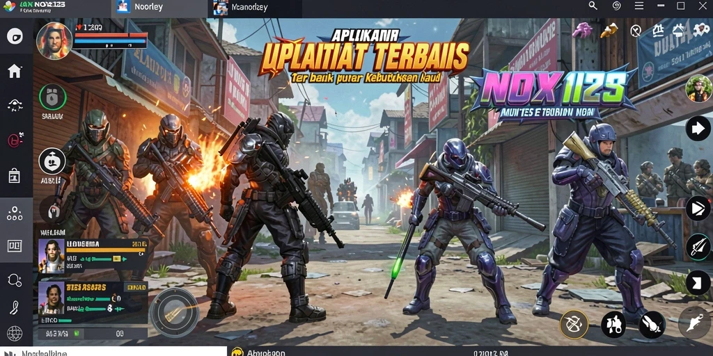 Tampilan antarmuka NOX123 yang menarik dan mudah digunakan.