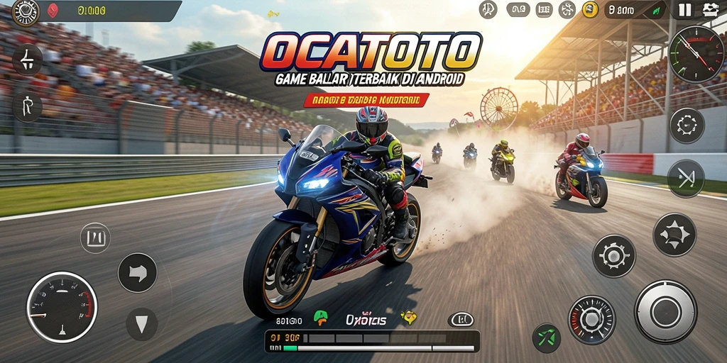Gameplay seru balapan motor di OCATOTO dengan grafis menakjubkan.