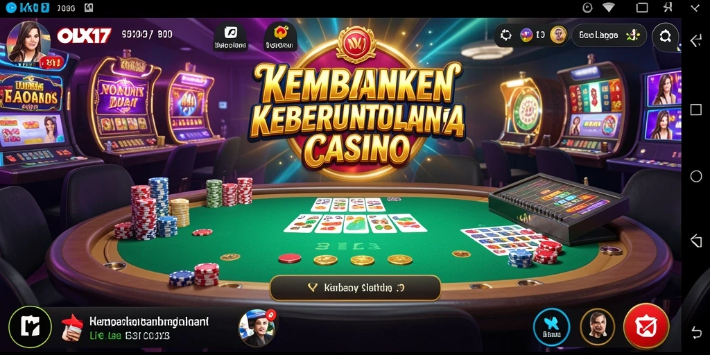 Screenshot OLX17 menunjukkan gameplay Live Casino yang menarik.