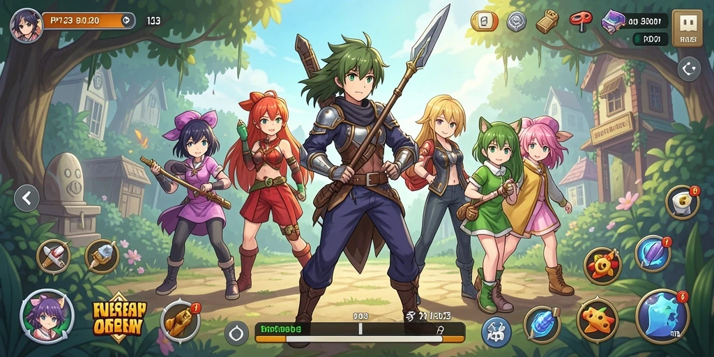 Screenshot PP123 menampilkan aksi seru dalam dunia Anime.