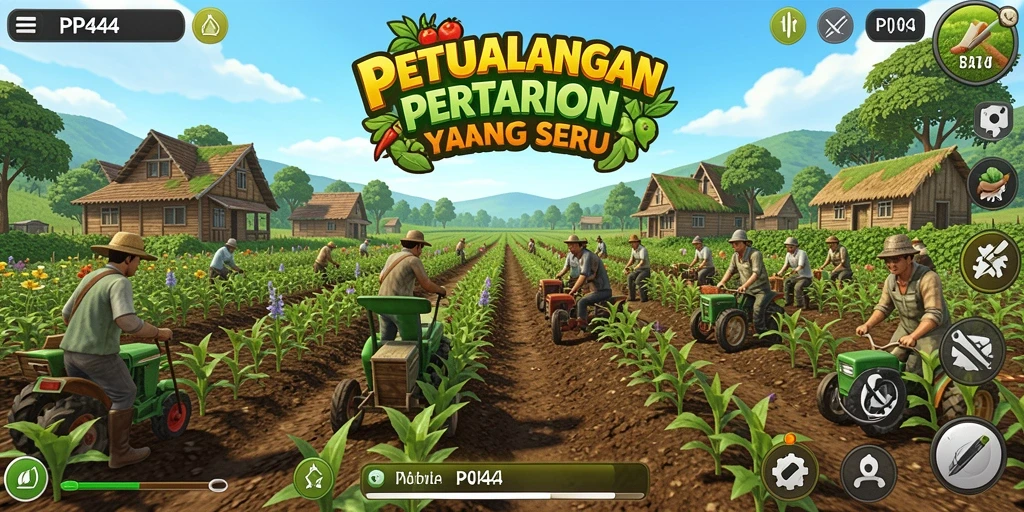 Gameplay seru di PP444 dengan suasana bertani yang menawan.