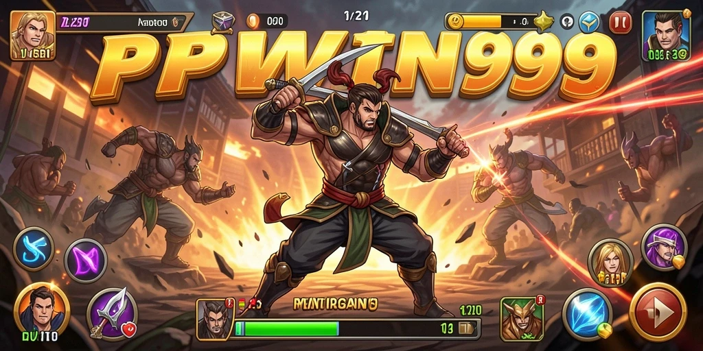 Tampilan screenshot PPWIN99 menampilkan aksi pertarungan yang intens dan karakter-karakter dinamis.