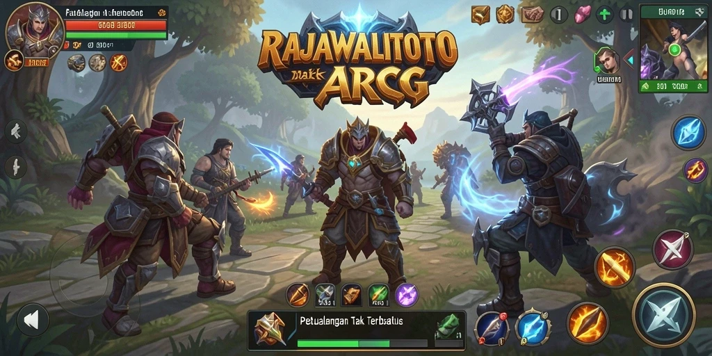Screenshot menampilkan aksi pertarungan dalam RAJAWALITOTO dengan visual memukau.