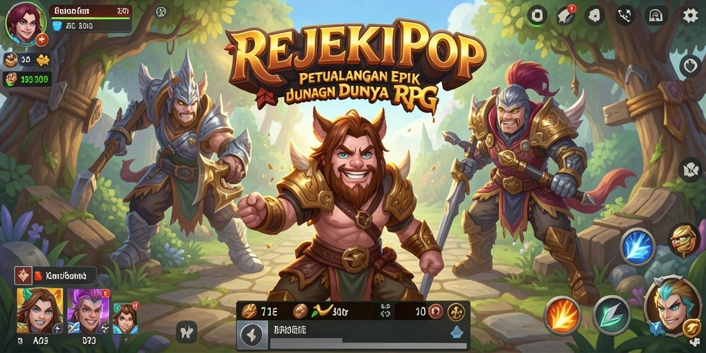 Tampilan gameplay <strong>REJEKIPOP</strong> yang menakjubkan dan penuh aksi.