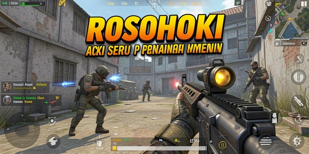 Screenshot menampilkan momen aksi seru dalam gameplay FPS.