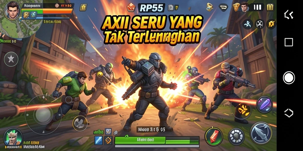 Screenshot menunjukkan aksi mendebarkan dari gameplay RP55.