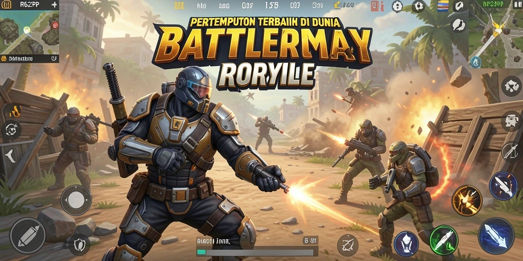 Gameplay intens RP62RP dalam pertempuran Battle Royale.