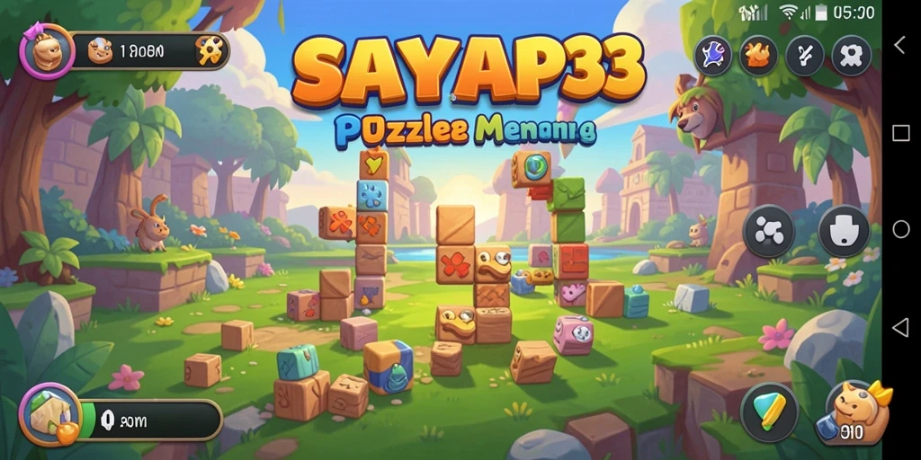 Screenshot gameplay SAYAP33 yang menunjukkan tantangan Puzzle.