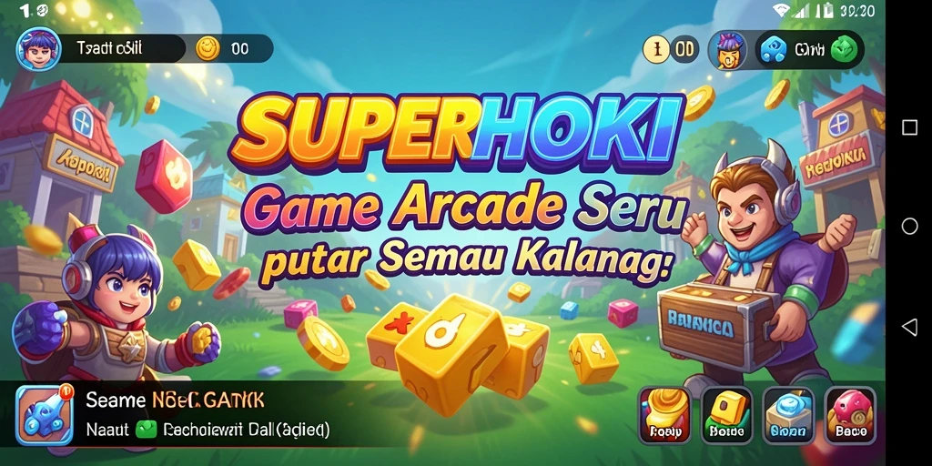 Tangkapan layar menunjukkan gameplay seru dari SUPERHOKI.