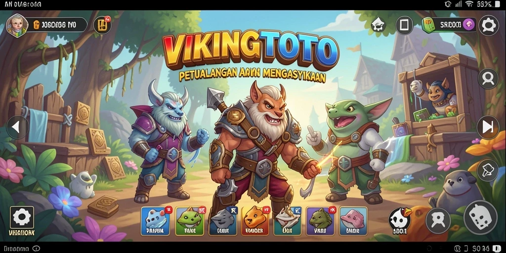 Tangkapan layar utama VIKINGTOTO menampilkan petualangan seru dan gameplay yang menarik.